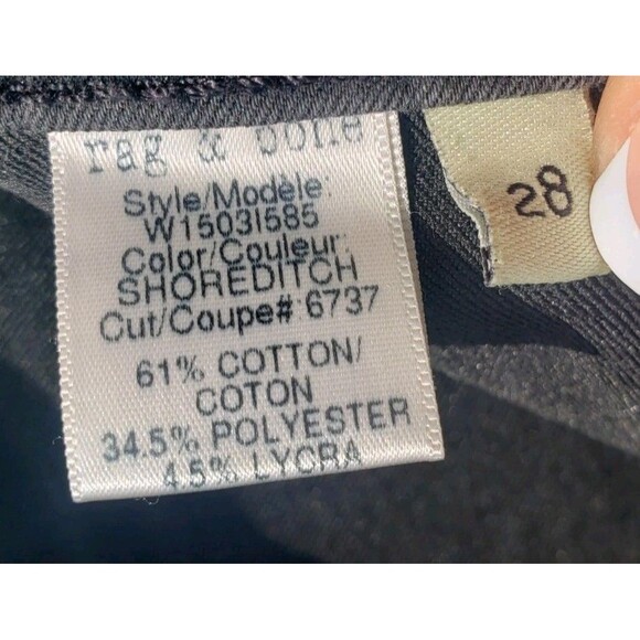 Rag & Bone skinny leggings Sz 28 Shoreditch Black - Picture 12 of 16